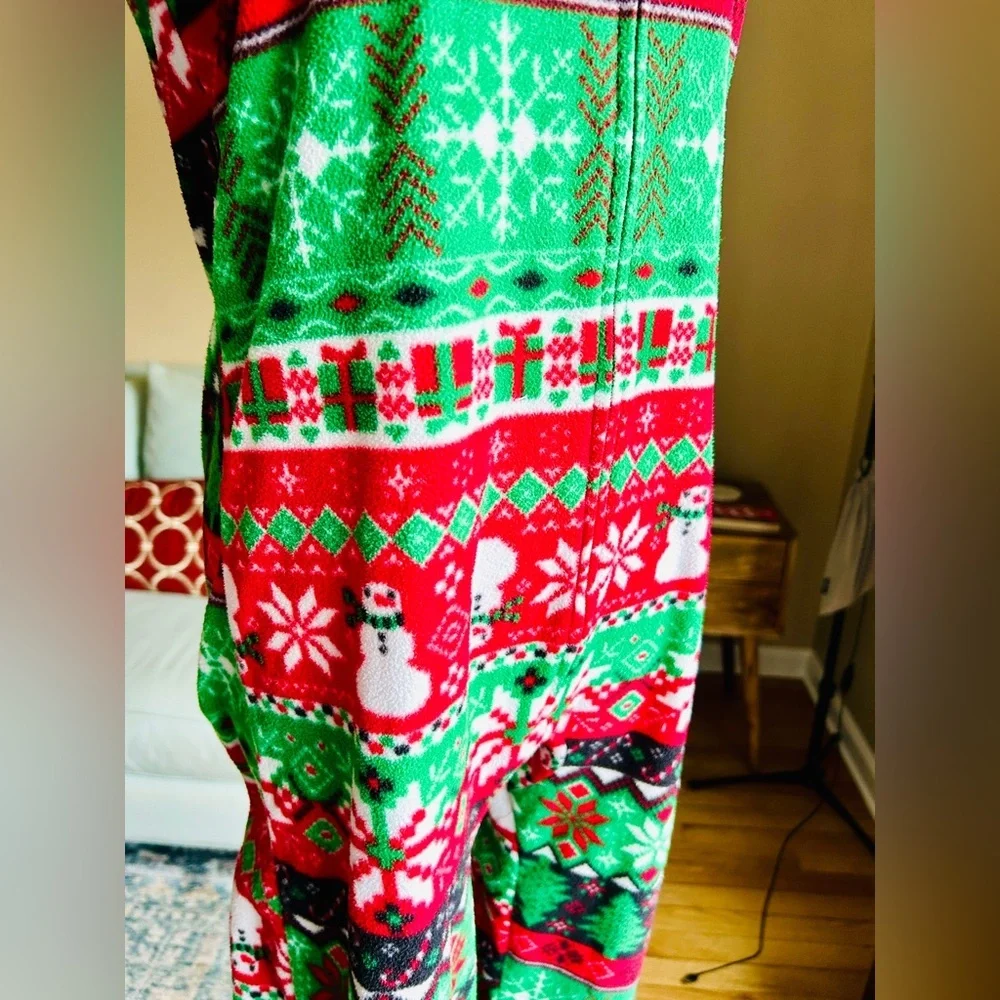 The Children's Place Kids XL 14 Holiday Onesie Snowman Christmas Fleece